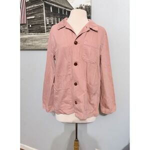 ILIA x Alex Mill Britt pink chore Jacket in Recycled Denim women's size large